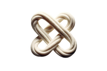 Beauty of Double Connection Knots Isolated On Transparent Background