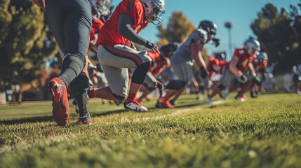 Intensive Training Session in Football - players - Team