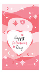 Happy Valentine's day Instagram story template design vector, Valentine's day template, creative Instagram story, Valentine's day, love day post, Valentine's day banner 