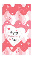 Happy Valentine's day Instagram story template design vector, Valentine's day template, creative Instagram story, Valentine's day, love day post, Valentine's day banner 