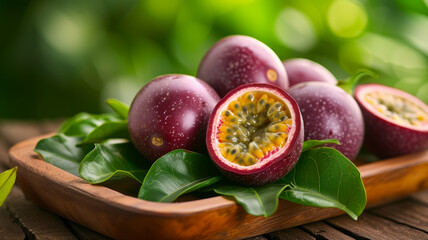 Delicious ripe passion fruit