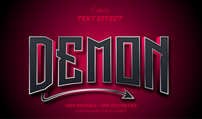 demon editable 3d text effect