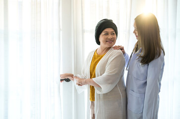 Portrait of smiling asian doctor service help support discussing and consulting taking care,...