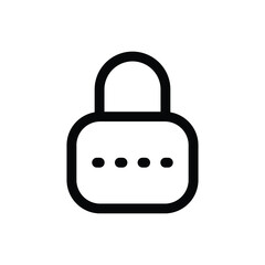 Lock Password icon in trendy outline style isolated on white background. Lock Password silhouette symbol for your website design, logo, app, UI. Vector illustration, EPS10.