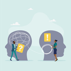 Psychology. Psychotherapeutic practice, psychological assistance, psychiatrist consultations. Modern flat cartoon style. Vector illustration.