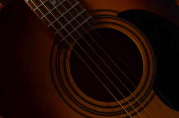 Obraz premium musical instrument six-string acoustic guitar