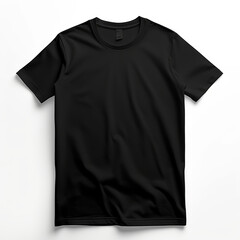black shirt mockup isolated on a white background