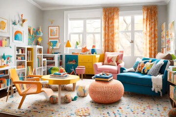 Create a kid-friendly space with durable furniture and playful, colorful accessories 