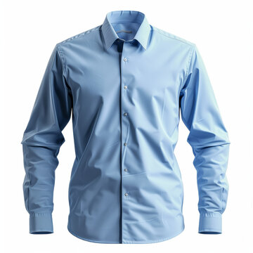 blue shirt mockup isolated on a white background