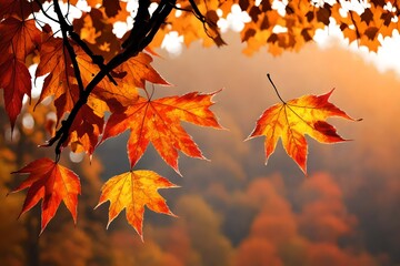 Describe the poetic dance of autumn leaves as they pirouette in the wind. 