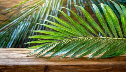 Palm Sunday on Wooden Table