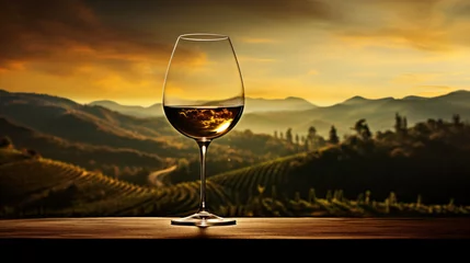 Fototapeten glass of red wine © XtravaganT