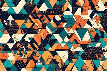 Fototapeta premium Quirky geometric patterns for a modern vibe. 