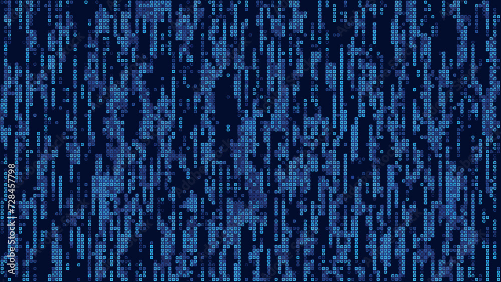 Poster a background of rows of small multi-colored squares. pixel graphics, colored squares. vector backgro