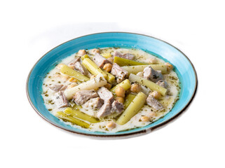 Siveydiz; (Turkey - Antep Style Local Food) is an Antep dish made with fresh garlic and lamb. Turkish name; Siveydiz