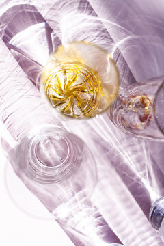 Colour, shadows, light and reflections from glass