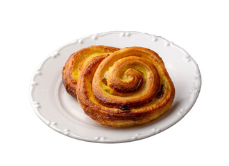 A plate of delicious raisin buns