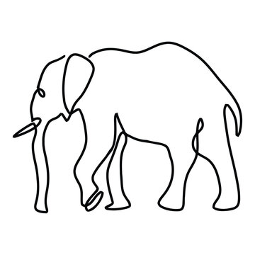 Logo Animal Cartoon Cute Baby Childcare Fashion Funny Elephant Happy Peanut Logo Design Symbol Icon Vector Template Monoline