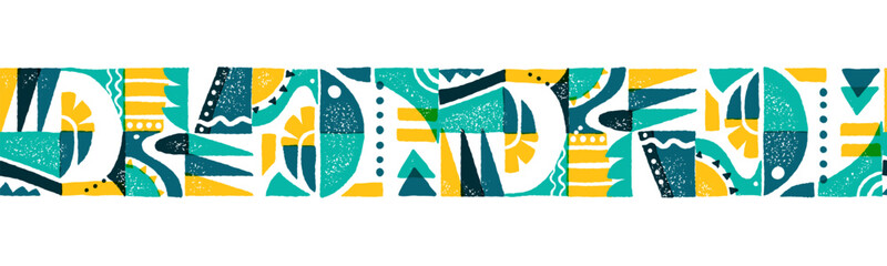 Hand drawn geometric seamless pattern. Abstract vector pattern design in minimalist style for web banner, business presentation, branding package, fabric print, wallpaper, textiles. © TALVA