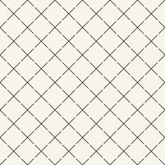 Vector seamless pattern. Repeating geometric elements. Stylish monochrome background design.