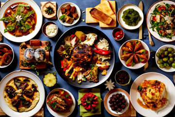 Traditional oriental food from Uzbekistan