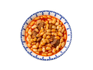Turkish foods; dried bean, Beans with minced meat (kuru fasulye)