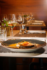 seafood, fish, meal, vegetable, dish, horizontal, photography, lunch, gourmet, no people, color image, close-up, freshness, healthy eating, sauce, fillet, plate, food and drink, salad, cooked, salmon,