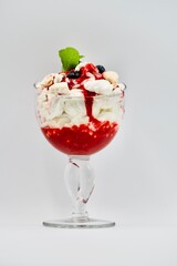 ice cream with berries