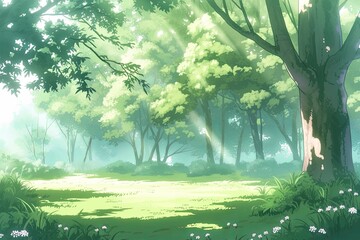 Blush Color Anime Background