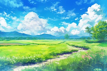 Colorful Anime Background