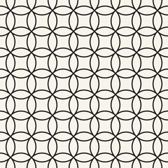 Fototapeta premium Vector seamless pattern. Repeating geometric elements. Stylish monochrome background design.