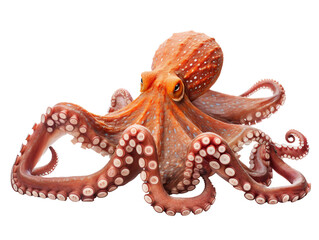 Octopus, isolated on a transparent or white background