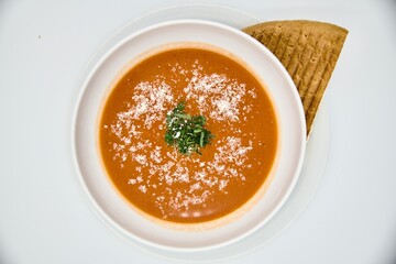 vegetable soup in a bowl