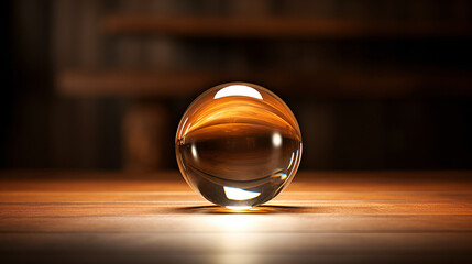 glass ball on the table