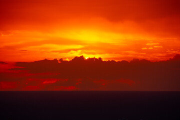 Beautiful sunrise over Miami South Beach on a January morning