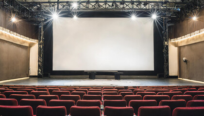 Blank cinema screen