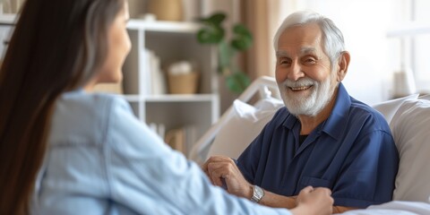 Fototapeta premium senior elderly patient in hospital