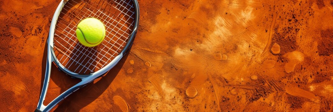 Tennis clay court surface banner