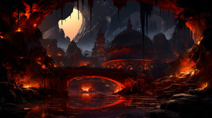 Lava Underworld City in the Infernal Sanctum