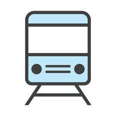 Train icon vector on trendy design