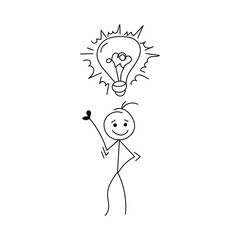 Funny Stick figure hand drawn style for print or use as poster, card, flyer, tattoo or T Shirt design