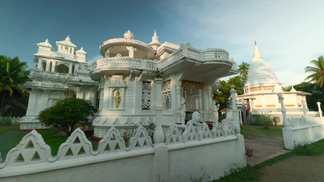 Architectural marvel, beautiful Marble stone carvings. Action. Amazing stone white building.