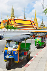 Tuk Tuk for passenger cars. To go sightseeing in Bangkok.