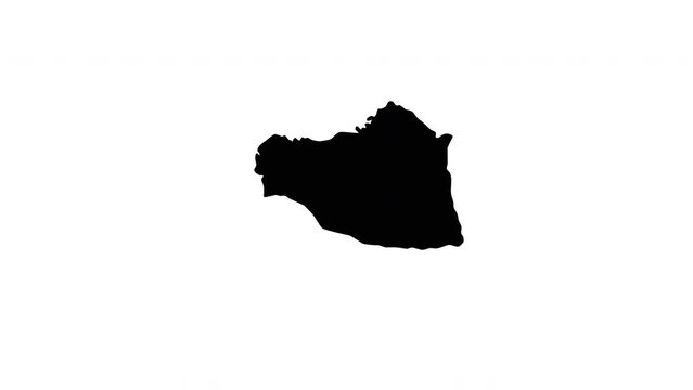 animated video of the map of Sanli Urfa in Turkey