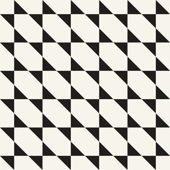 Vector seamless pattern. Repeating geometric elements. Stylish monochrome background design.