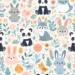 seamless pattern with owls