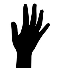 Obraz premium Colorful silhouettes of people's hands