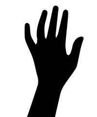 Obraz premium Colorful silhouettes of people's hands