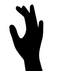 Colorful silhouettes of people's hands