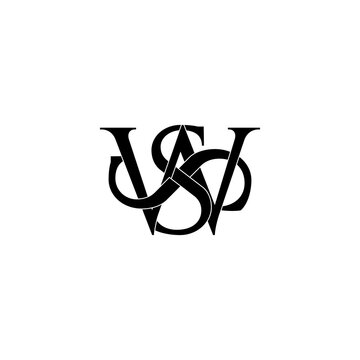 sws lettering initial monogram logo design